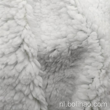 100% polyester katoen sherpa fleece stof